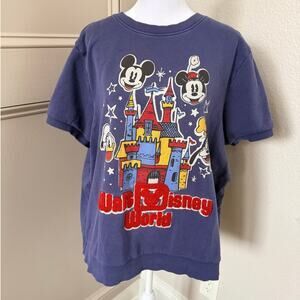 Walt Disney World Mickey Mouse Castle Vintage Style Sweatshirt Tee XL
